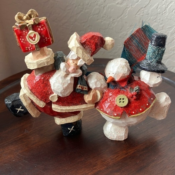 Kurt Adler: Dancing Santa & snowman- Holiday/Christmas/Winter- Decor - Picture 1 of 8